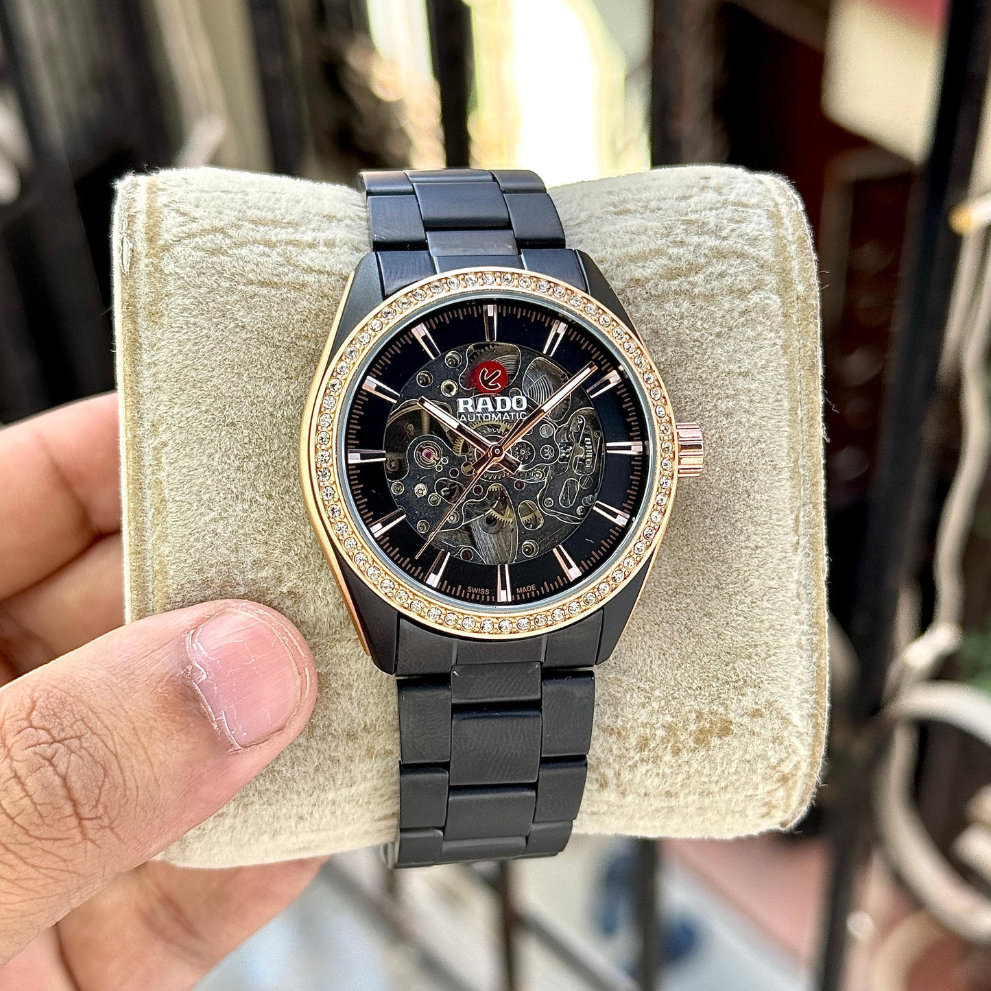 Rado Skeleton Dial Black Ceramic with Diamond Bezel
