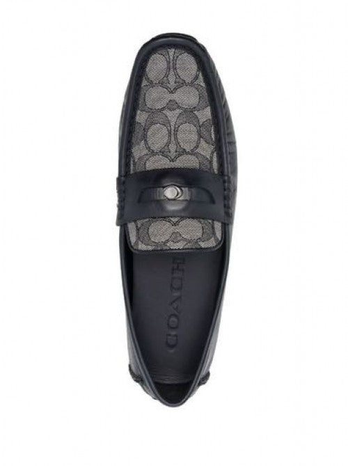 coac_h coin loafer black/cream
