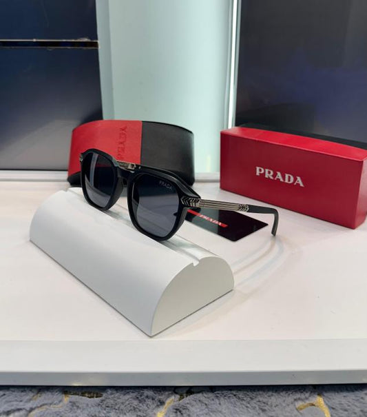 Prada Milano Silver-Black Luxury Shade 6005