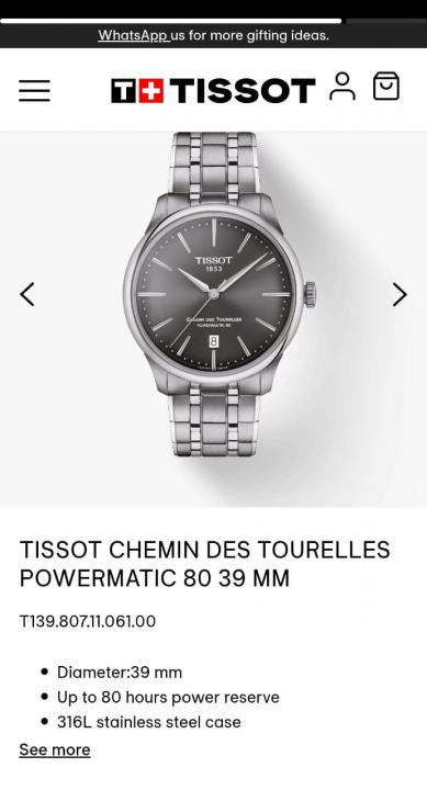 Tisso_t chemin des tourelles automatic Black