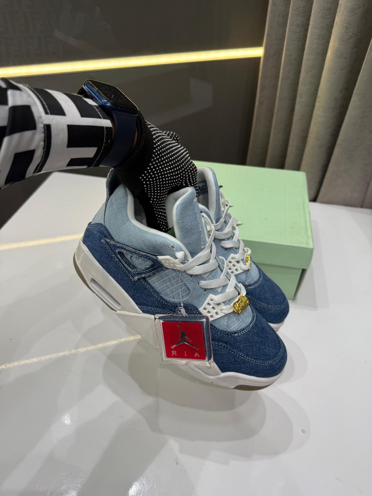 Air Jordan Retro 4 "Tex Denim Worn Blue" – Men’s Premium Drop