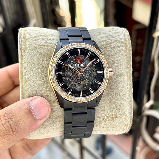 Rado Skeleton Dial Black Ceramic with Diamond Bezel
