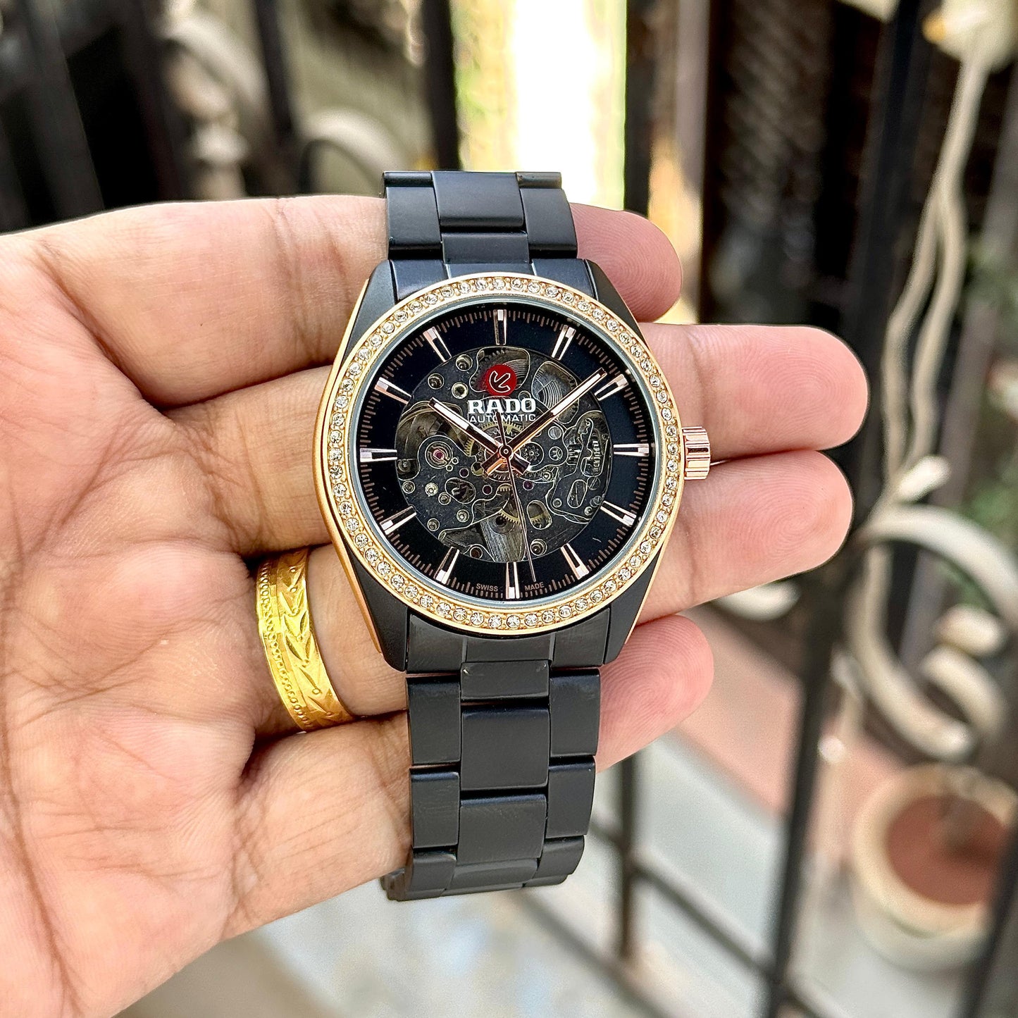 Rado Skeleton Dial Black Ceramic with Diamond Bezel